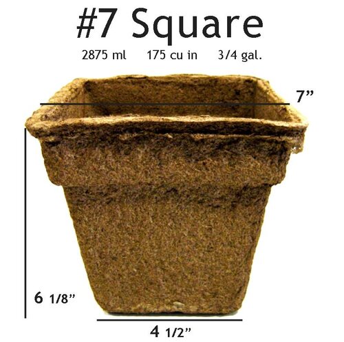 #7 Square CowPots (24 pots)