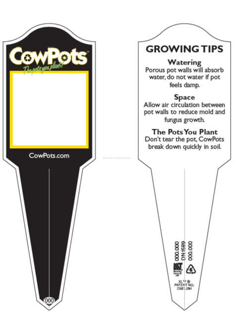 plant pot tags CowPots Plant Tags – Freund's Farm Market & Bakery