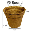 #5 Round CowPots