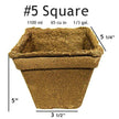 #5 Square CowPots