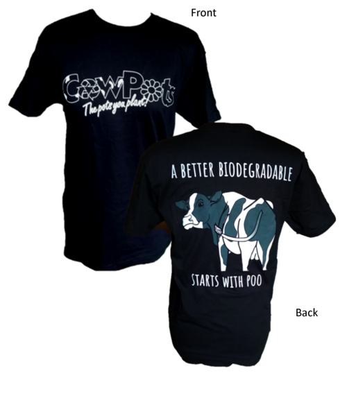CowPots T-shirt "A Better Biodegradable Starts with Poo"