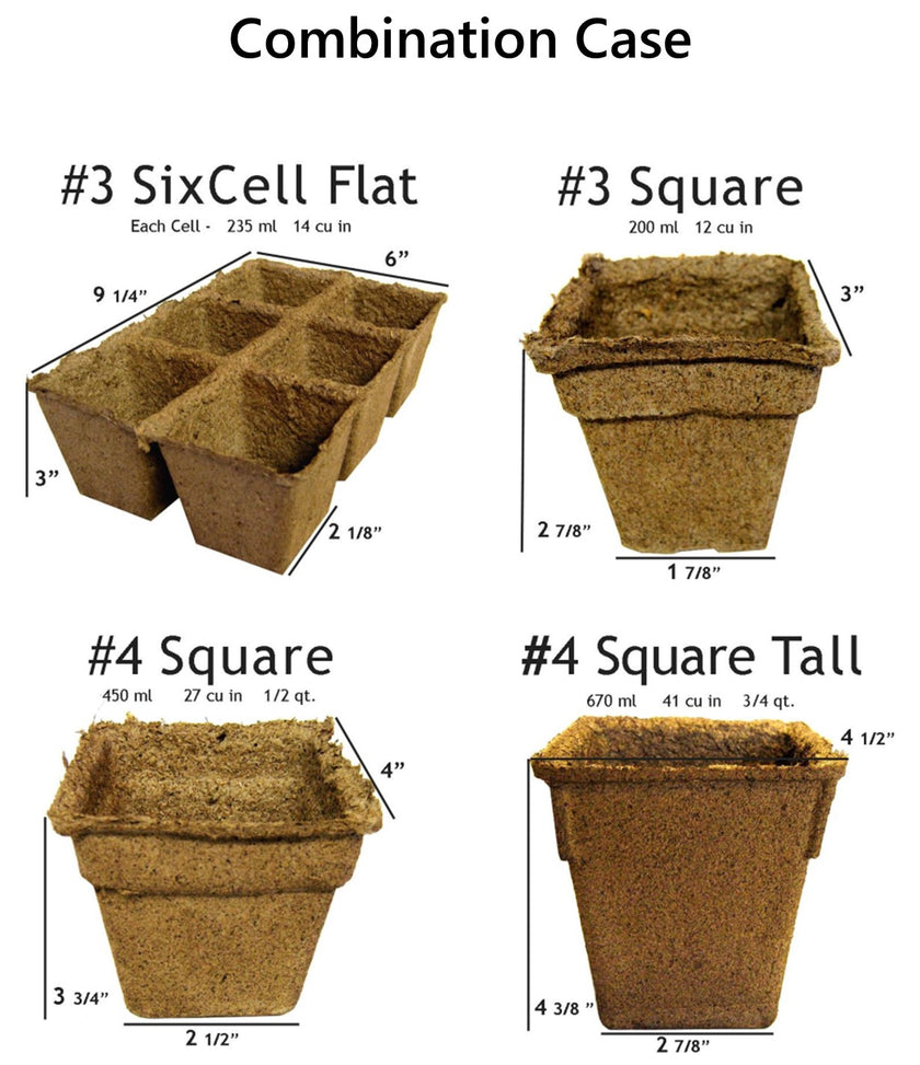 Seed Starting Mixed CowPots Case